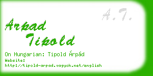 arpad tipold business card